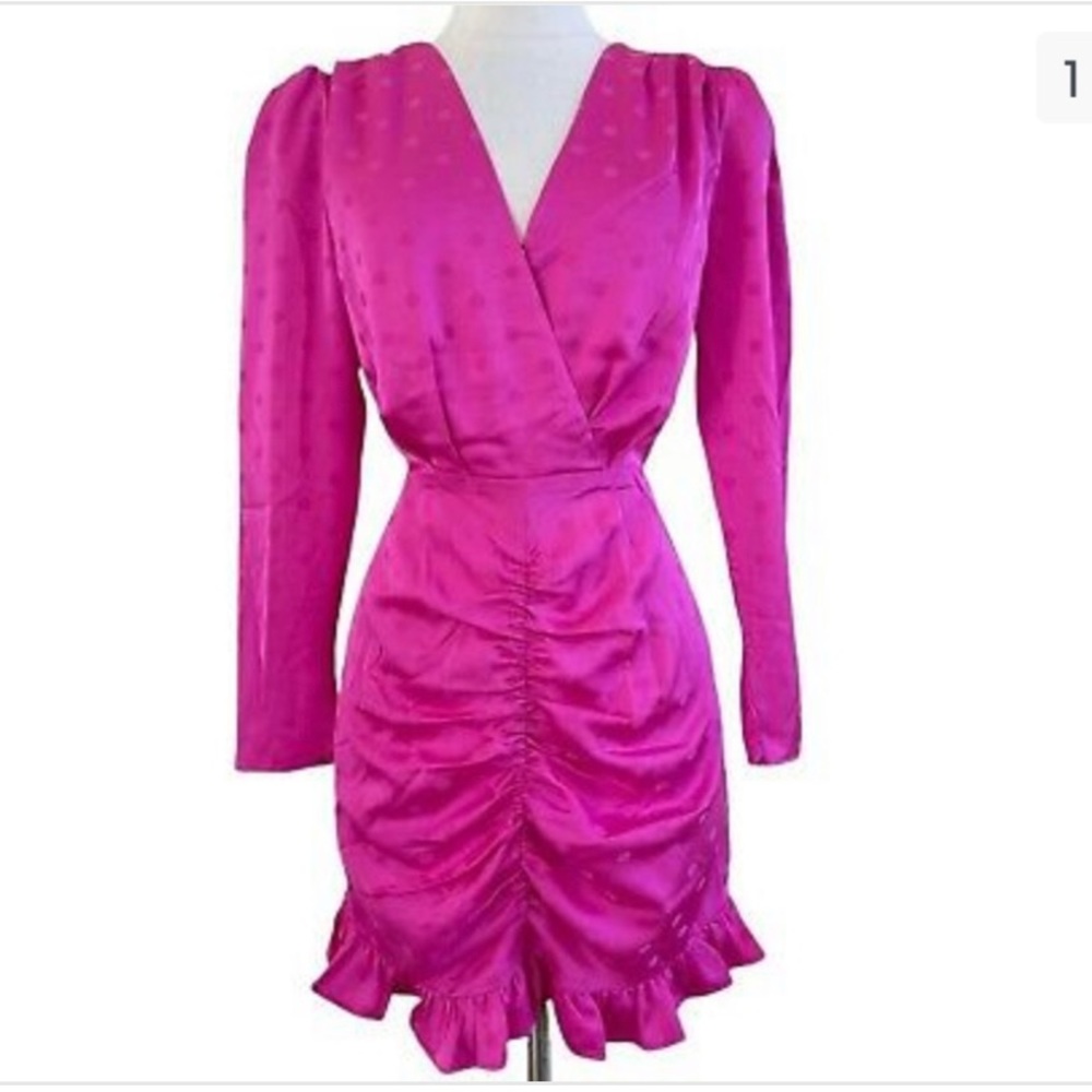 Lulus pink satin mini dress